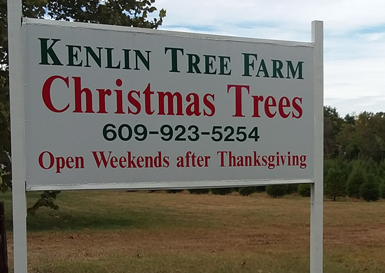 Kenlin Tree Farm Entrance Sign.
